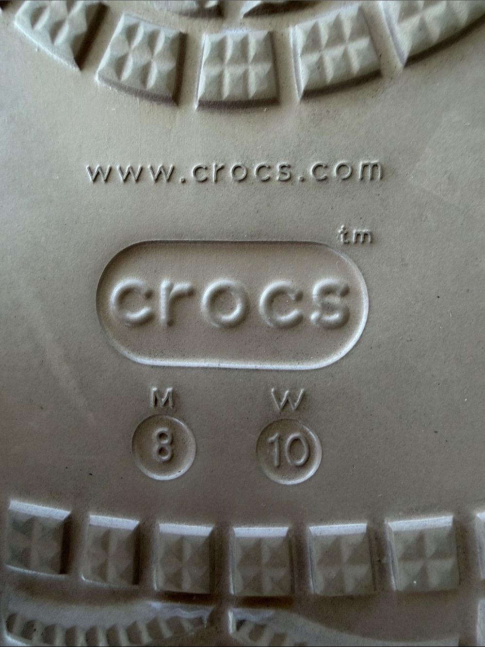 Crocs Classic Crush Slide in Latte Women's Size 10 Men's Size 8 Chunky Platform - Picture 10 of 13
